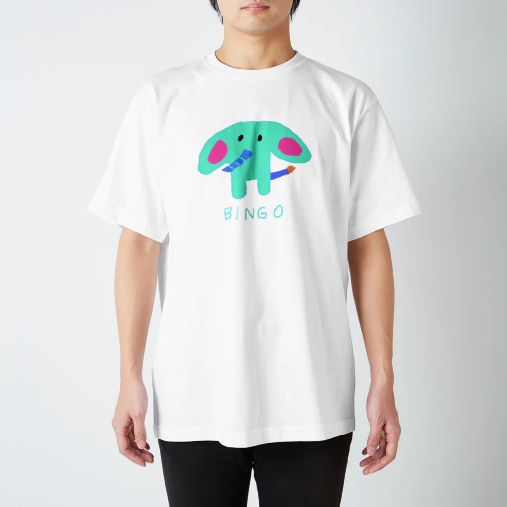 yukki usagiのゾウのビンゴ Elephant BINGO スタンダードTシャツ