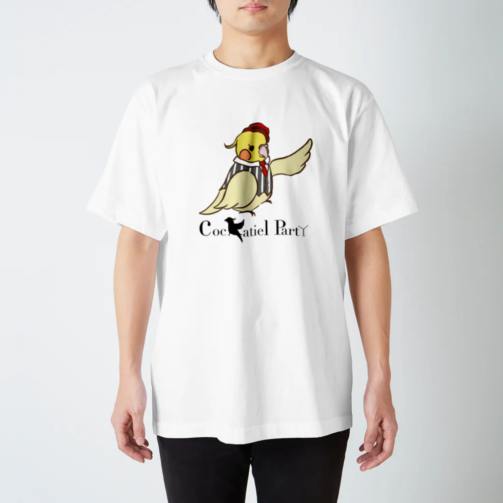 Cockatiel PartYのCockatiel PartYビッグロゴアイテム(ロゴ黒文字) スタンダードTシャツ