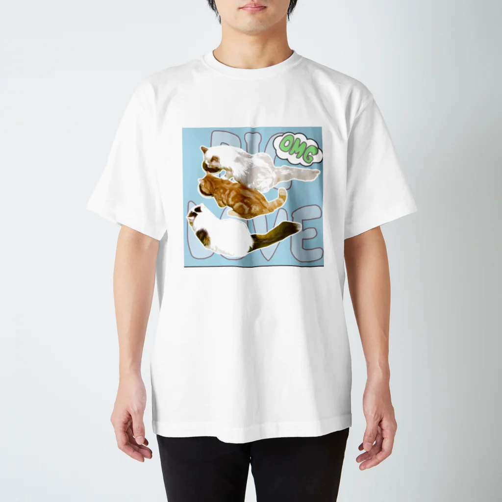 日笠・日高のお日様ぐみ！オフィシャルショップの日笠さん家の猫ちゃんTシャツ スタンダードTシャツ