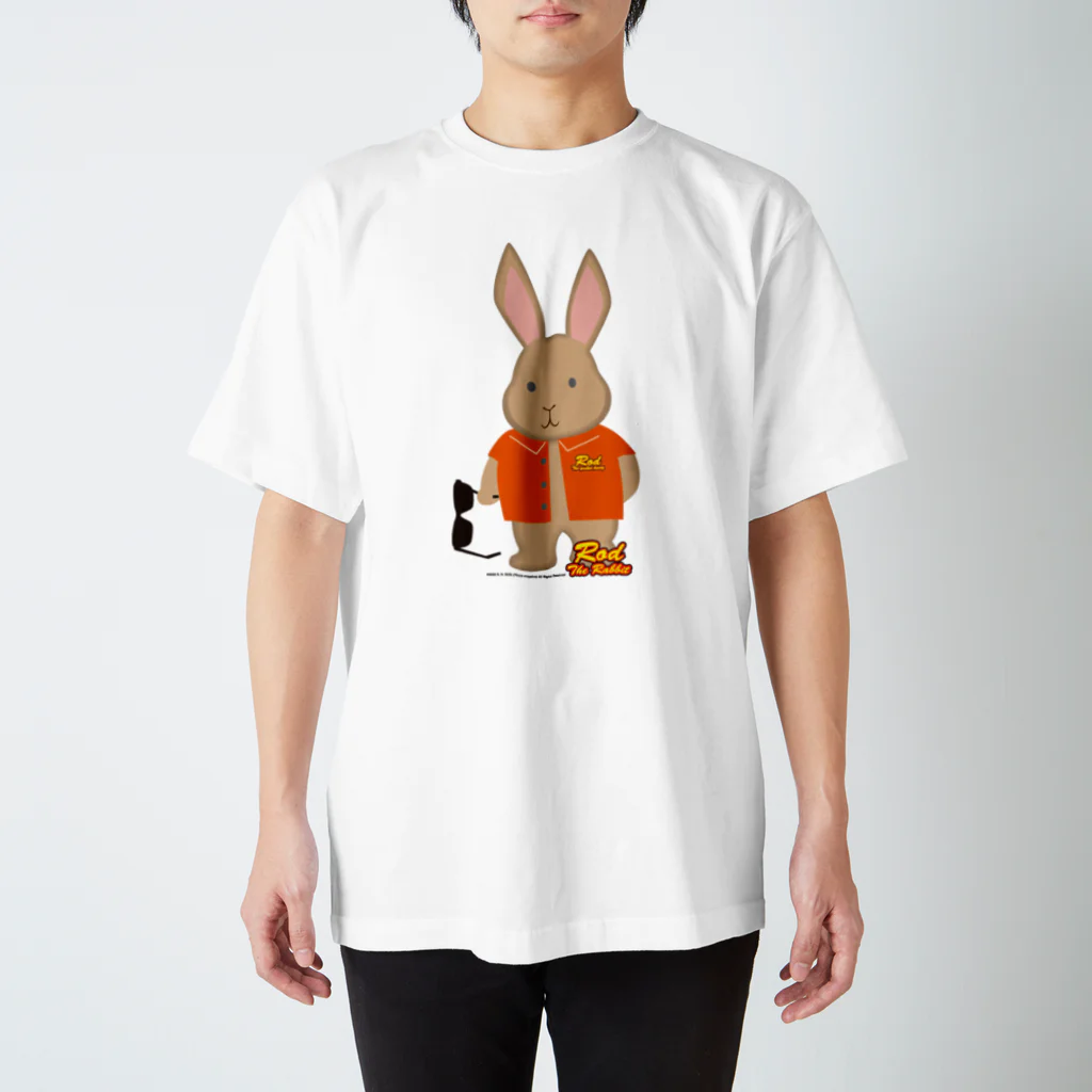 Rod the RabbitのRod the rabbit【直立サングラスなし】 スタンダードTシャツ