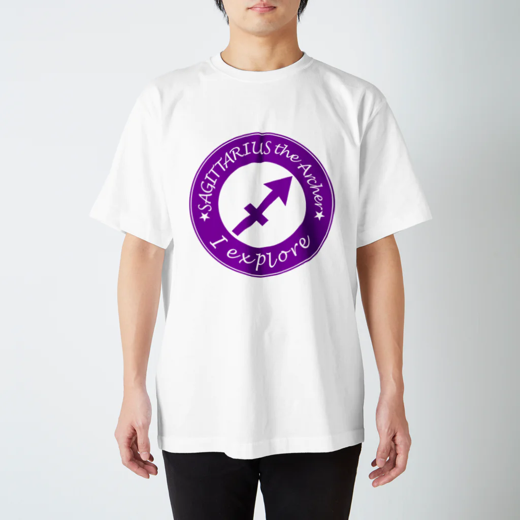 Yuko’ｓ Galleryの12星座キーフレーズ&パワーカラー～いて座～ / 12 zodiac key phrase & power colour - Sagittarius - スタンダードTシャツ