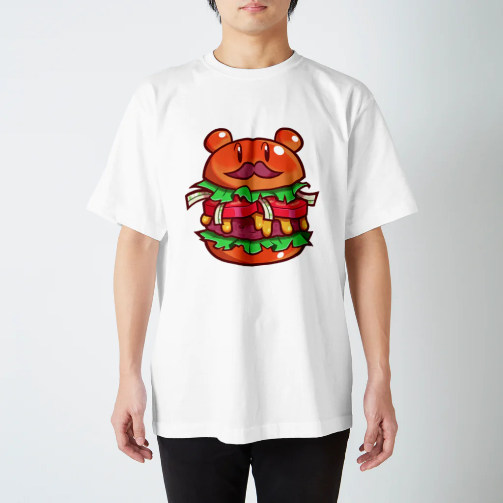 統 / SubaruのA Beard Bear Burger スタンダードTシャツ