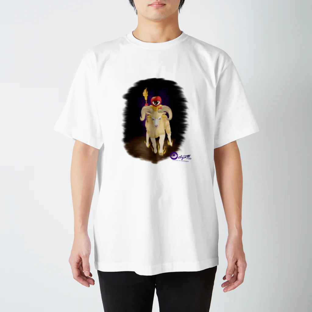 elisamegumiの牡羊と目玉戦士のスピリチュアルアート Regular Fit T-Shirt