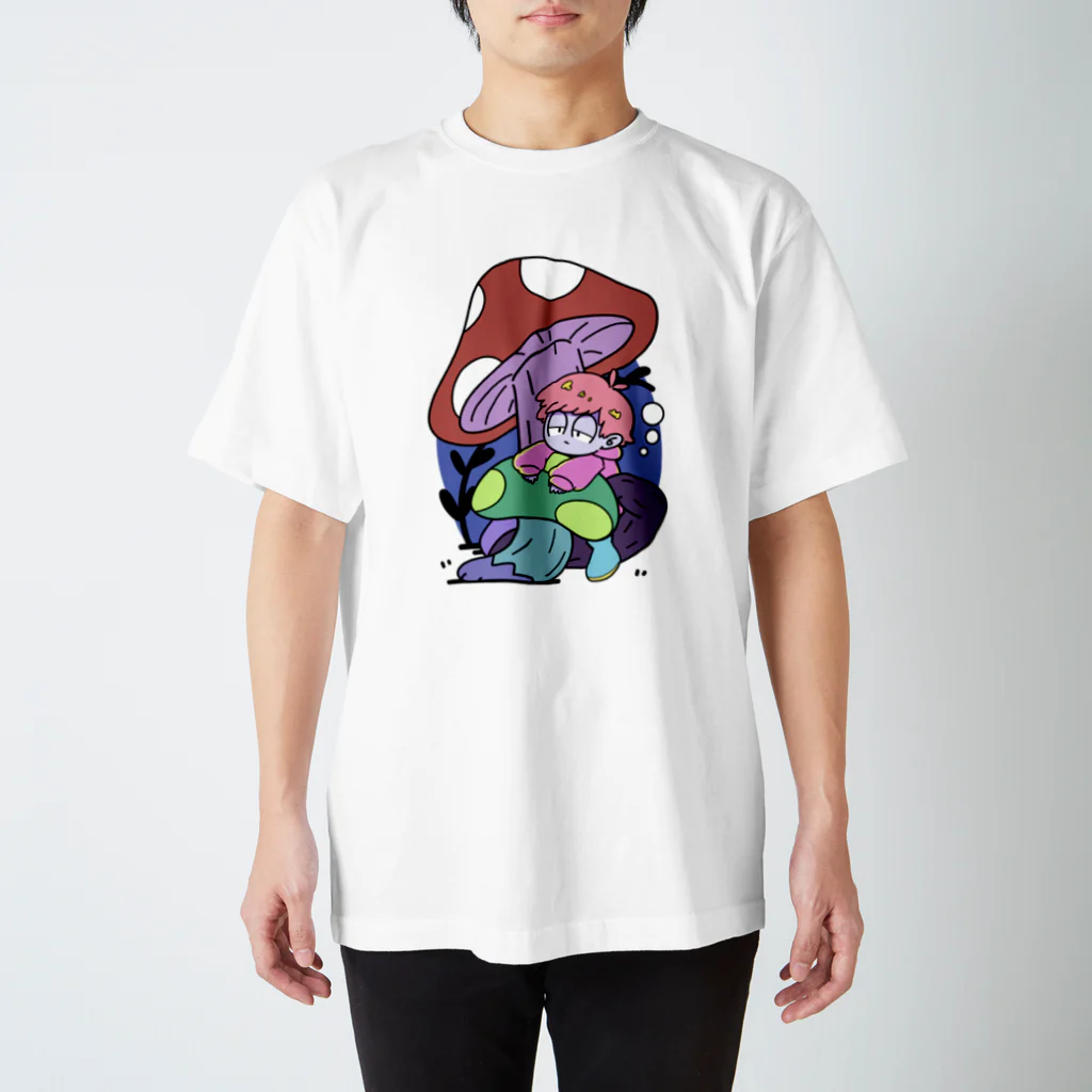 Ikenokinoko9のネボスケキノコ スタンダードTシャツ