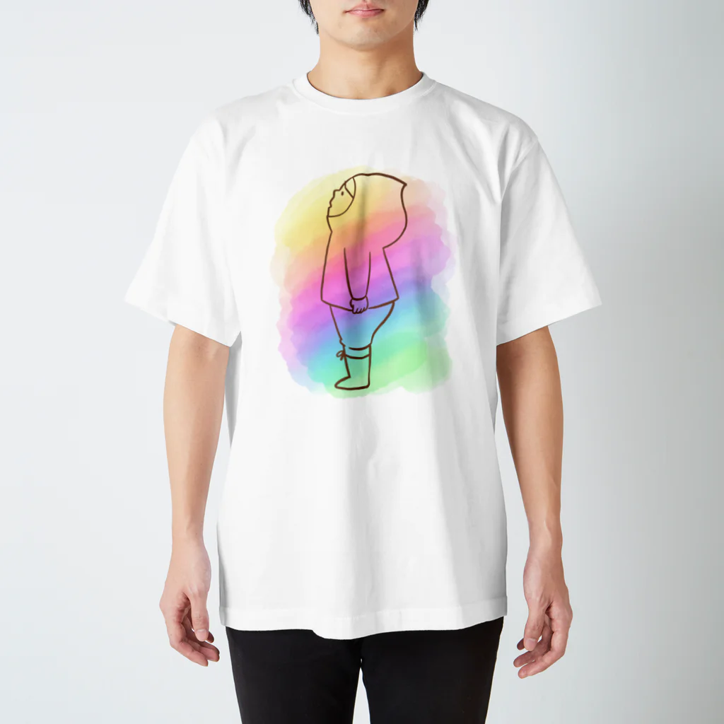 喫茶トラウベのKuribow saw a rainbow Regular Fit T-Shirt