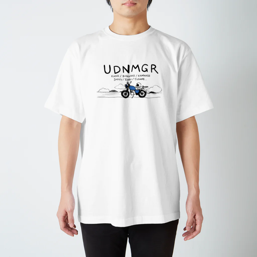 ヤグタウンSHOPのUDNMGR「うどん巡り」”岐” スタンダードTシャツ