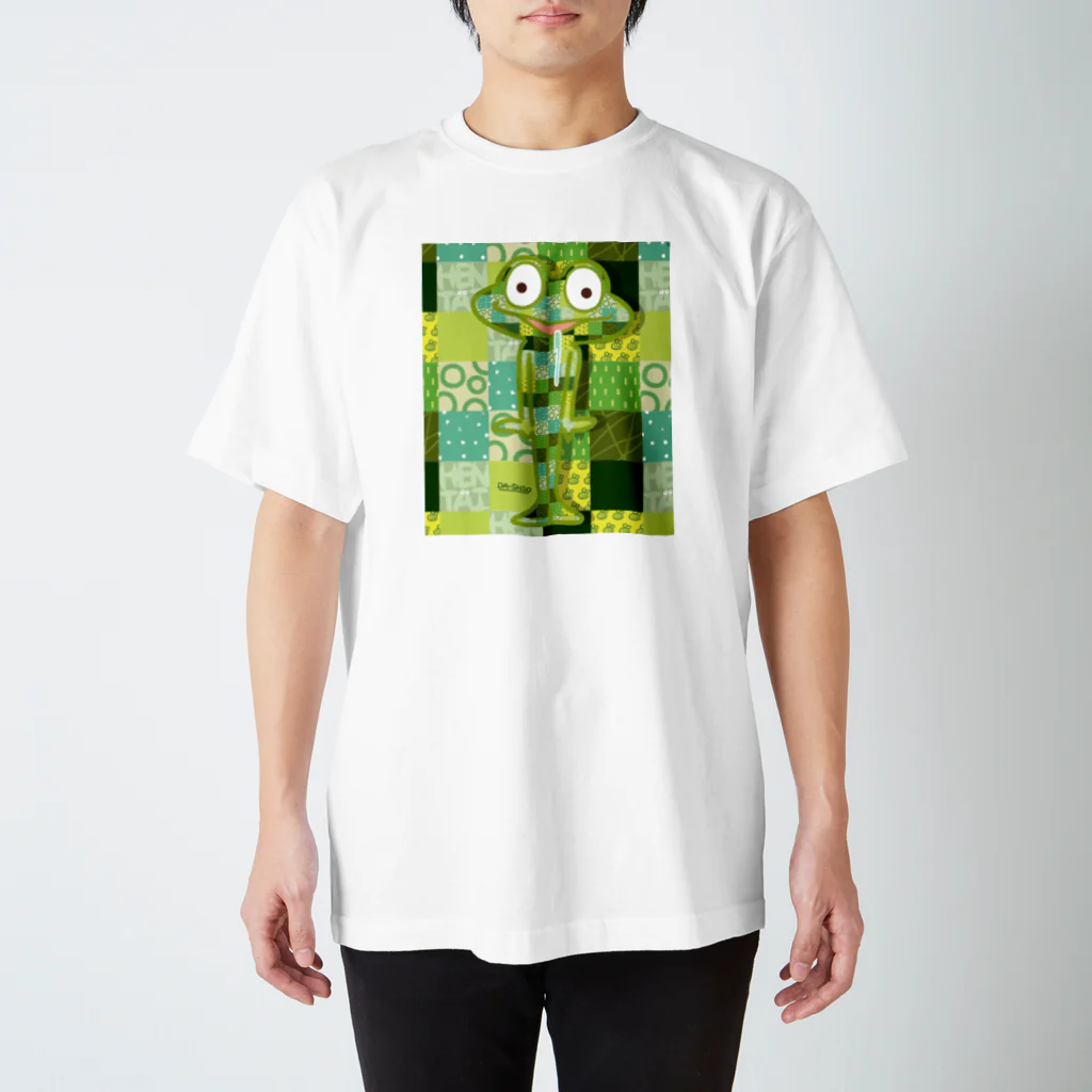 ダーシオショップのかえる先輩パッチワーク スタンダードTシャツ