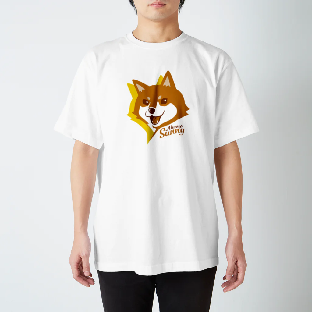 kocoon（コクーン）の陽気な笑顔の柴犬 スタンダードTシャツ