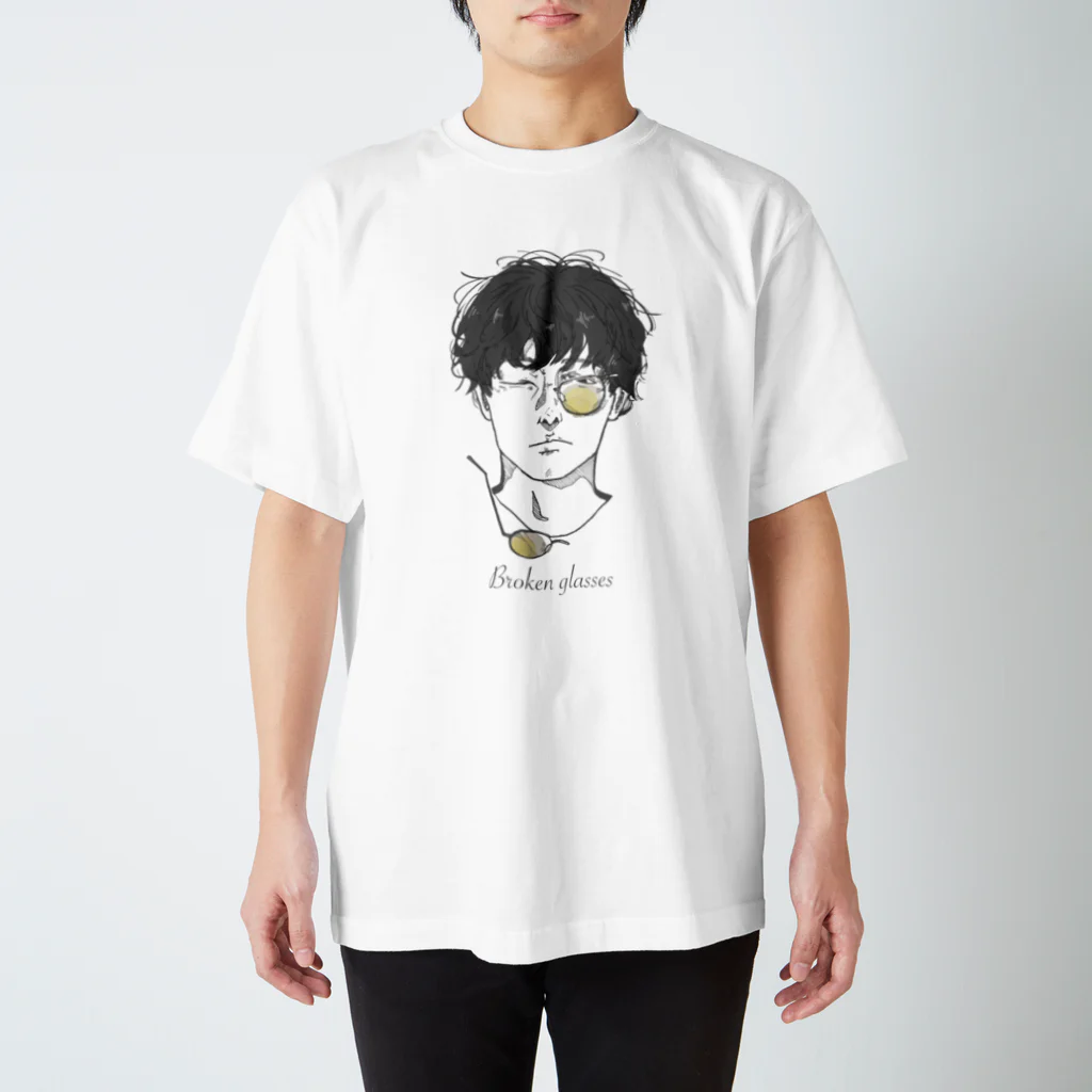 さのみきひとショップのBroken glasses  Regular Fit T-Shirt