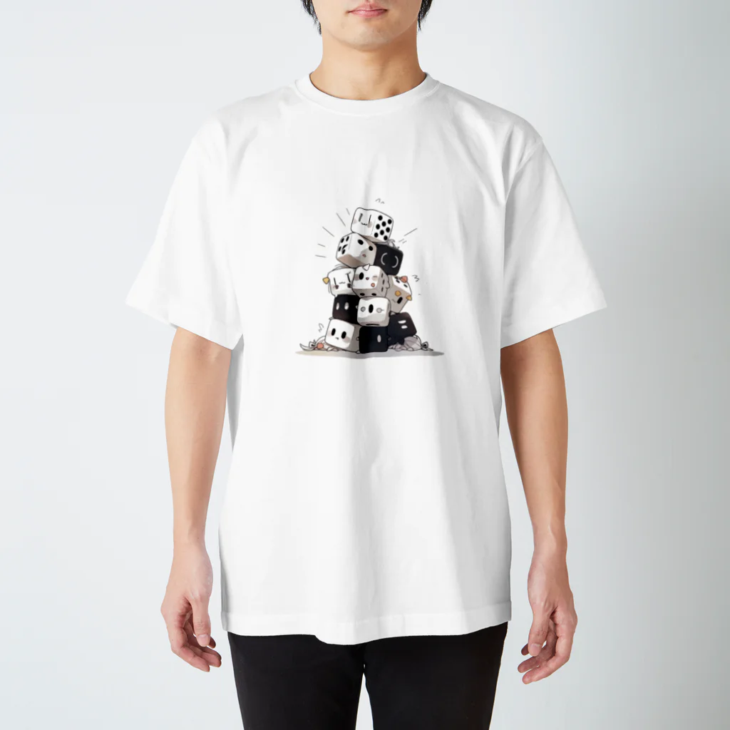 ギャンブルHIPHOP系のサイコロくん スタンダードTシャツ