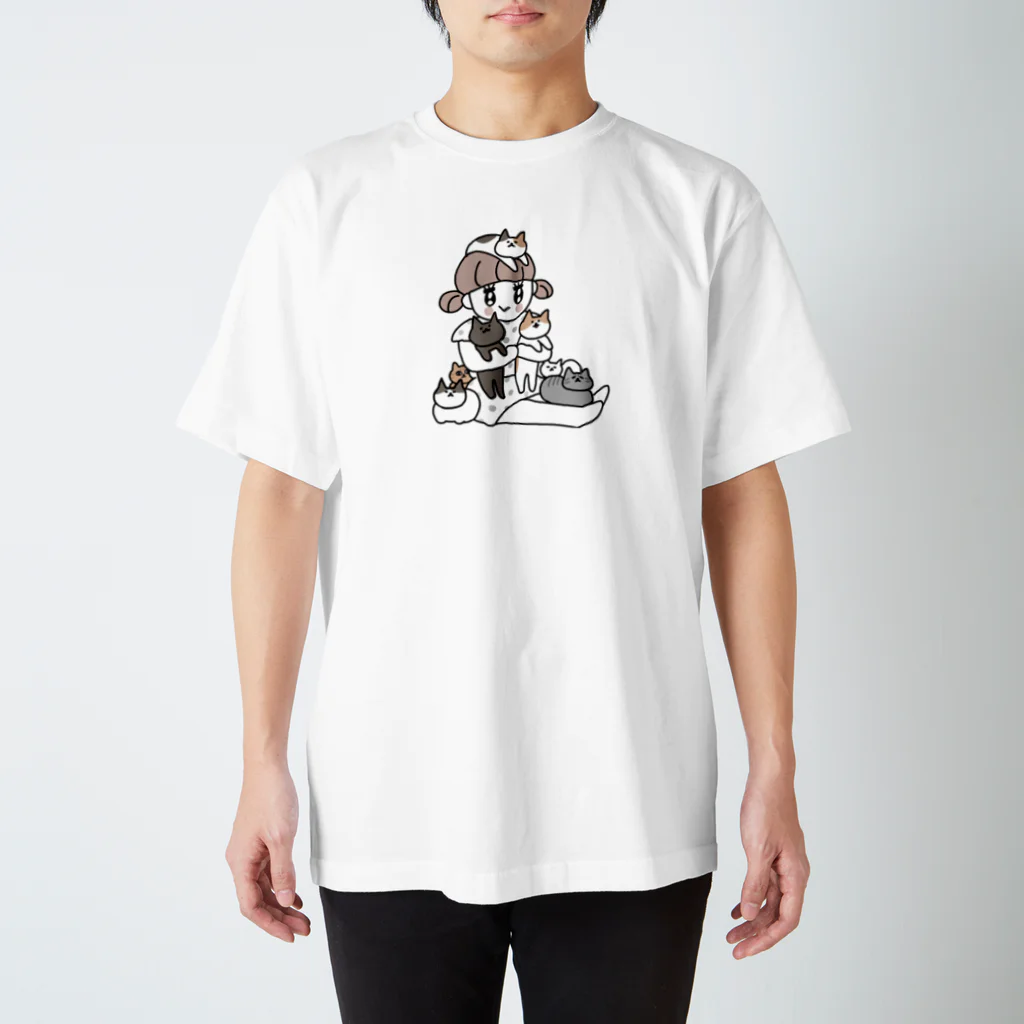 naotteのねこまみれ Regular Fit T-Shirt