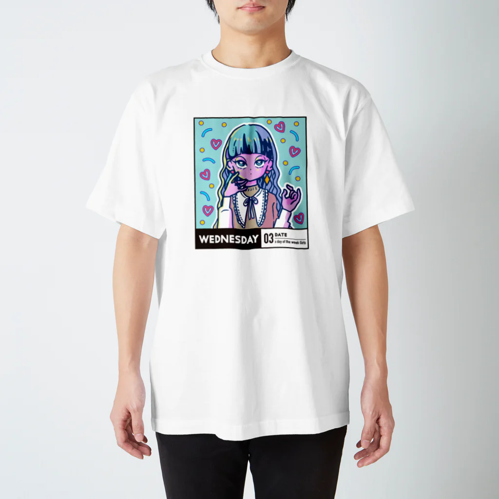 x曜日の彼女 の03-3-date-Wednesday スタンダードTシャツ