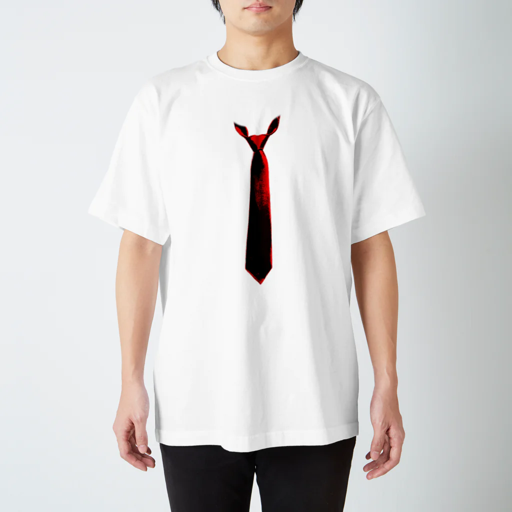 灰＆狼のネクT 赤 Regular Fit T-Shirt