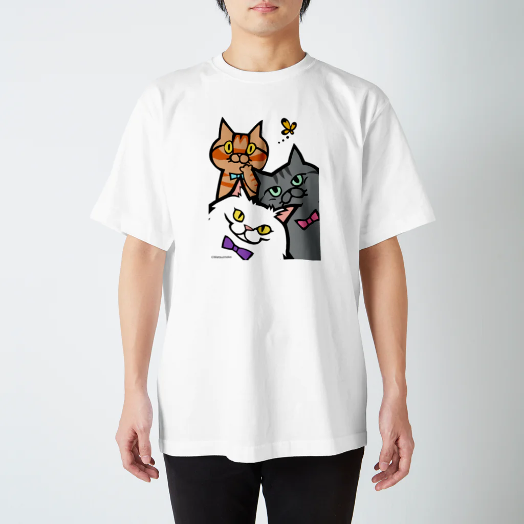 まつり猫ショップのニャンニャンニャン♡ スタンダードTシャツ