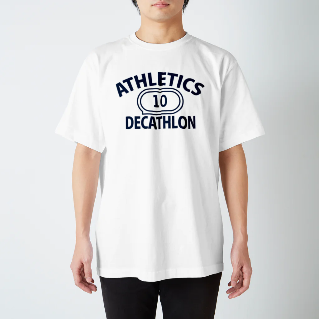 sports_tower スポーツタワーの十種競技・デカスロン・DECATHLON・じっしゅきょうぎ・二日間・10種・男子・女子・かっこいい・かわいい・選手・陸上部員・トレーニング・混成競技・確実・有望・応援・タイム・得点・入賞・実力 スタンダードTシャツ