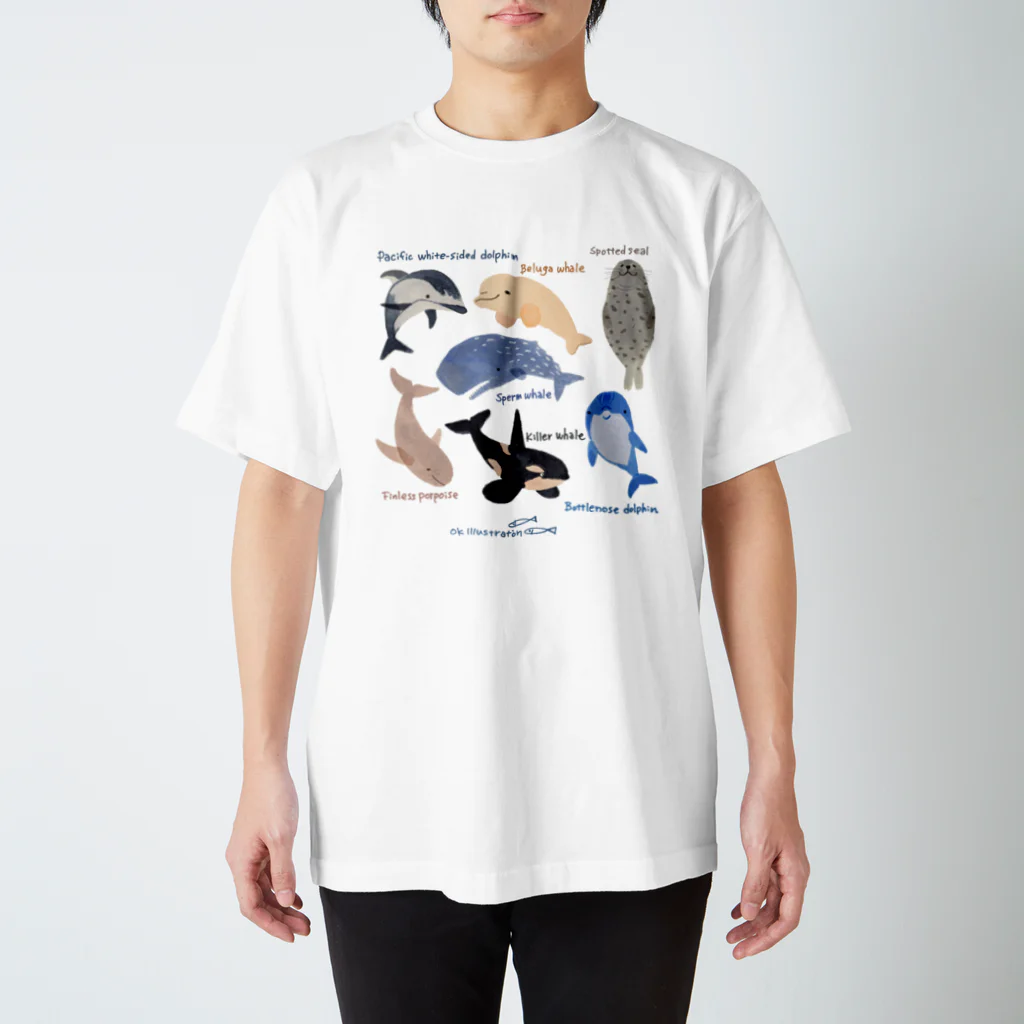 おぐらきょうこのイルカとクジラとアザラシたち Regular Fit T-Shirt