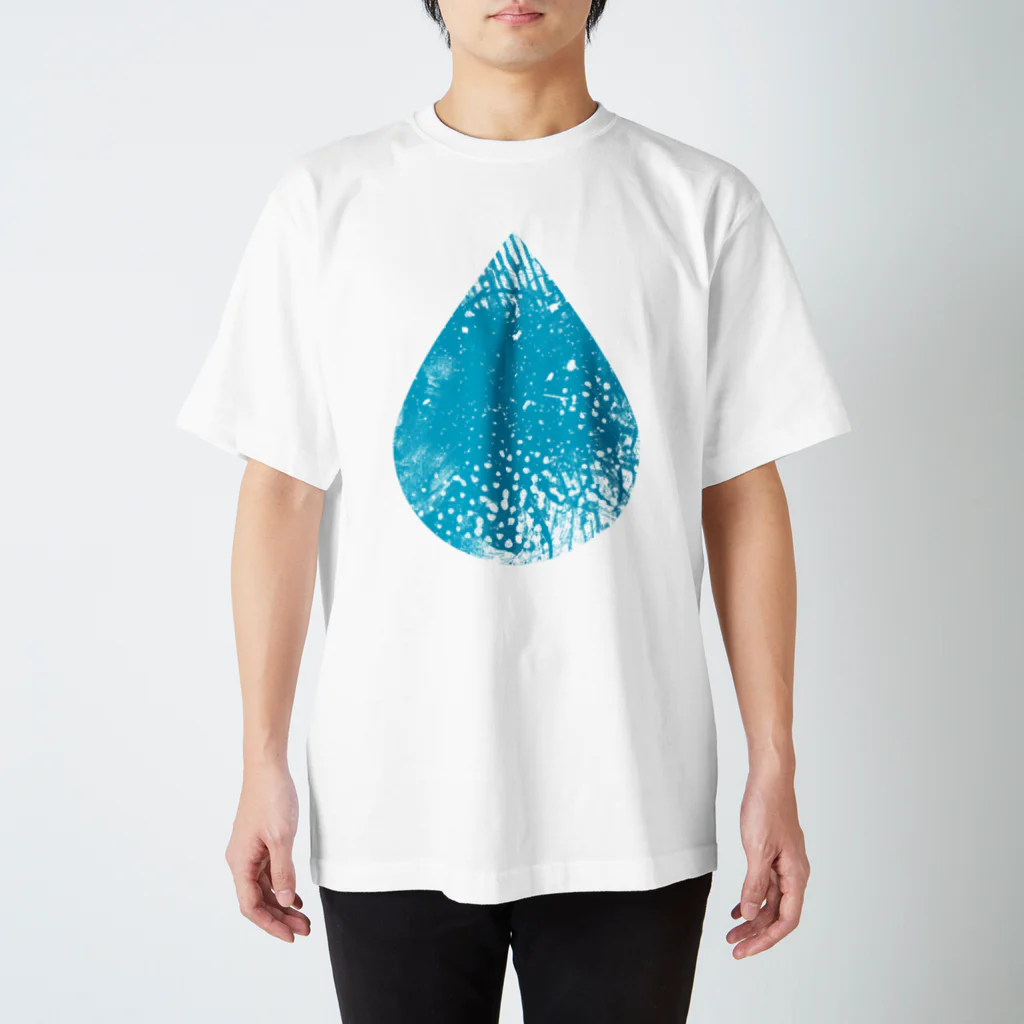 文字と写真と意匠の雨垂れ Regular Fit T-Shirt