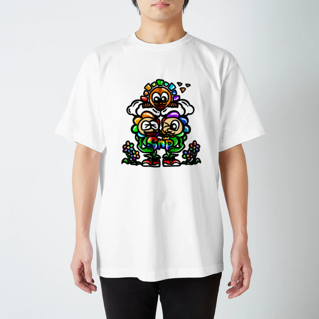 王子のアパレル Snprinceの海波Snpフロントプリント Regular Fit T-Shirt