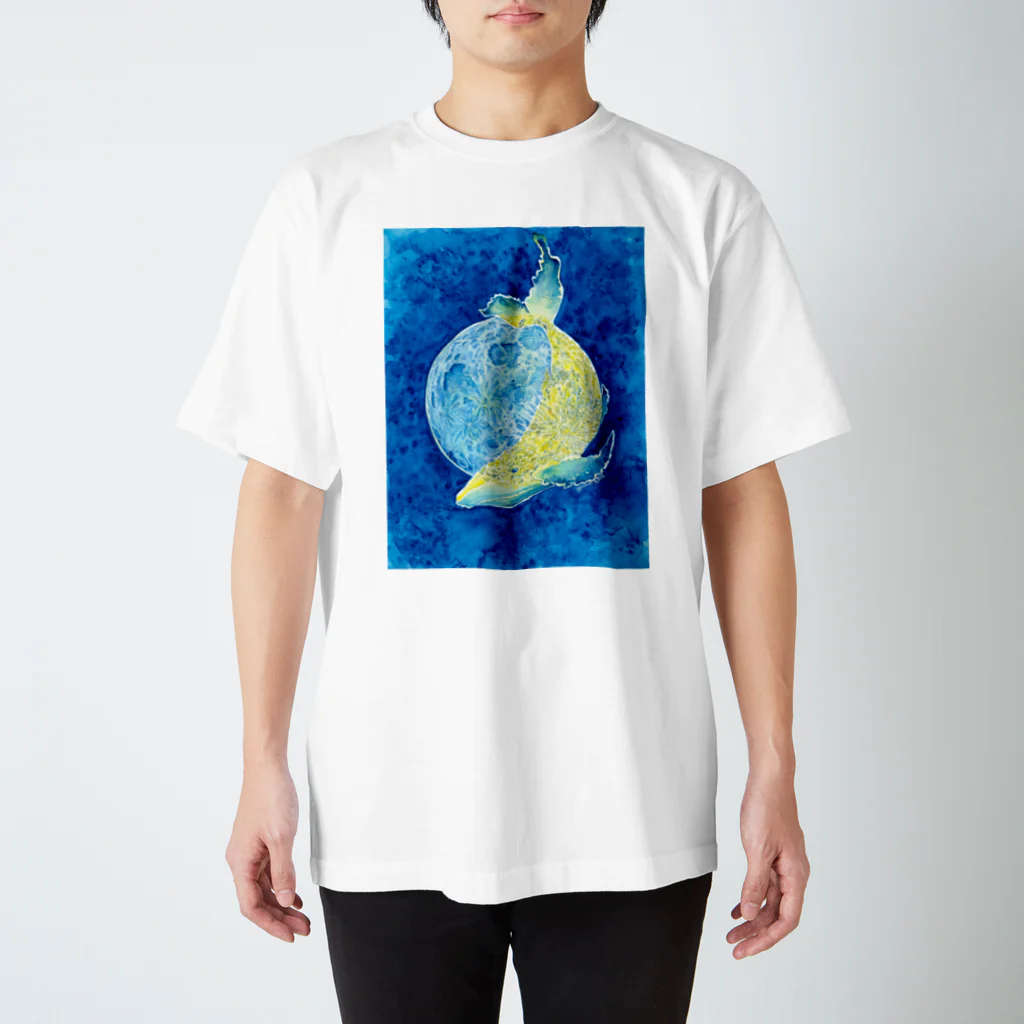 満月雫月(御伽噺蒐集館)の『月光クジラ　地球照』 スタンダードTシャツ