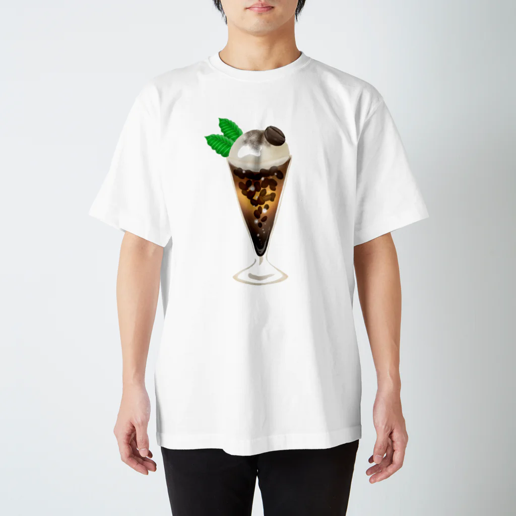 西瓜珈琲のコーヒー豆のコーヒーフロート Regular Fit T-Shirt