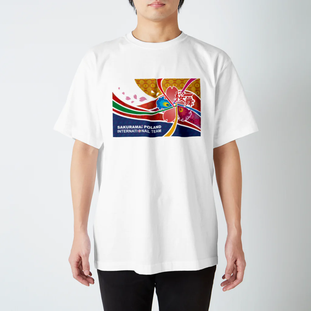よさこいアンバサダー田中恵美子の桜舞国際チーム　旗デザイン スタンダードTシャツ