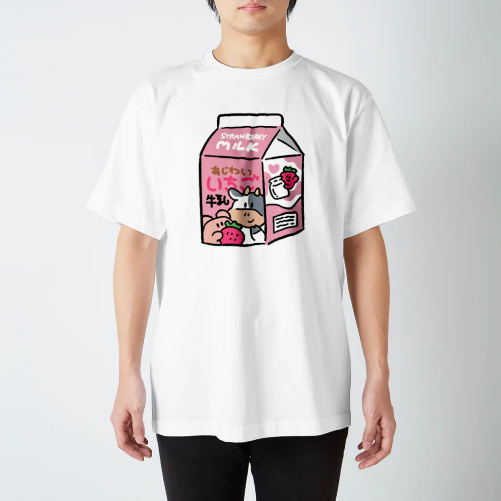 サメとメンダコ[namelessmm2]のメンダコいちごミルク スタンダードTシャツ