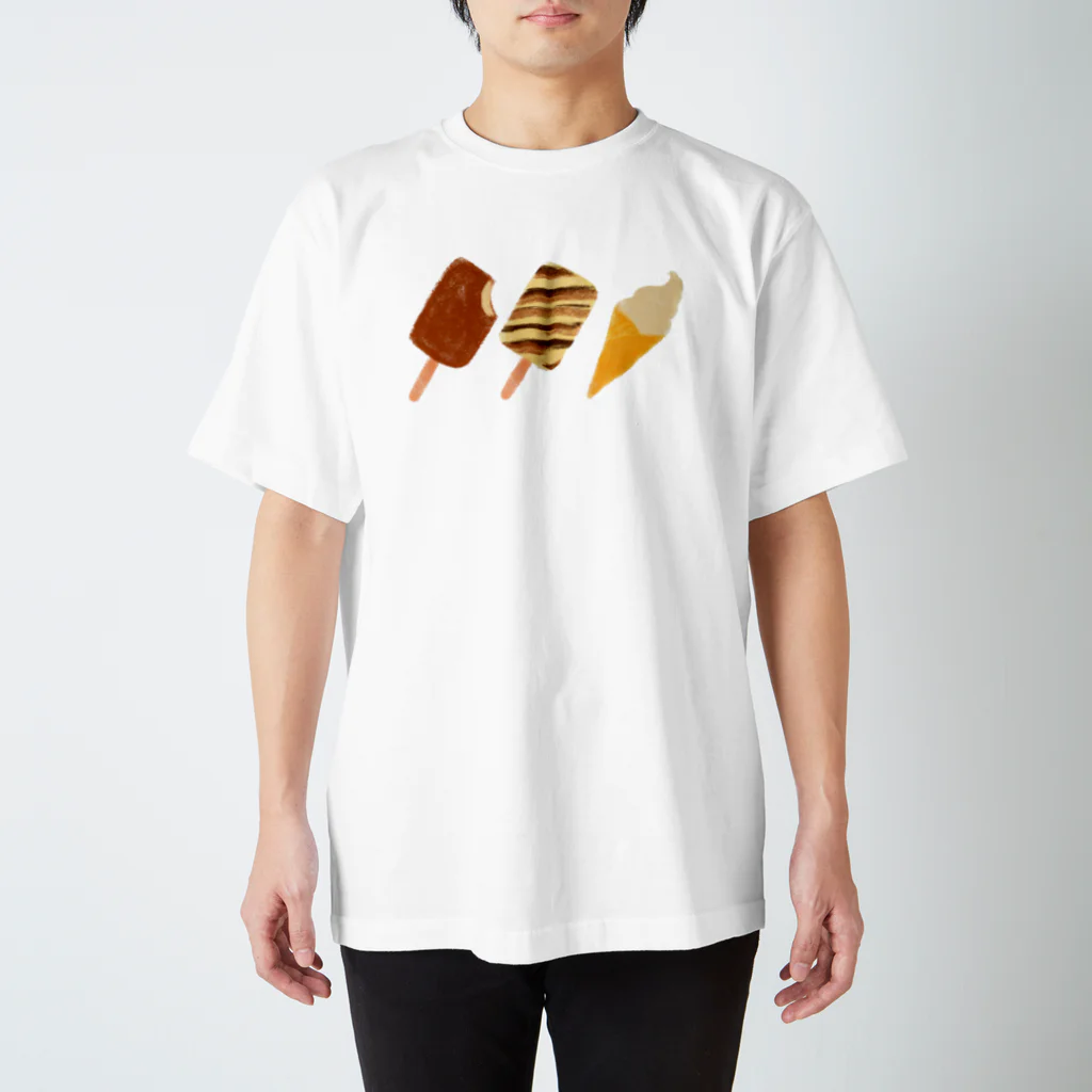 ゆきの絵です。のアイスキャンディーとソフトクリーム スタンダードTシャツ