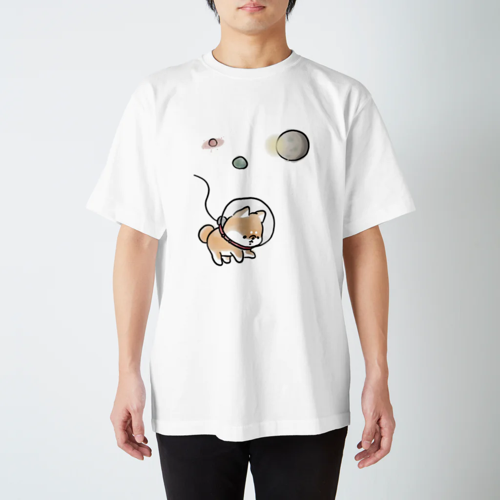 ほんわかしばいぬの宇宙のしばいぬ Regular Fit T-Shirt