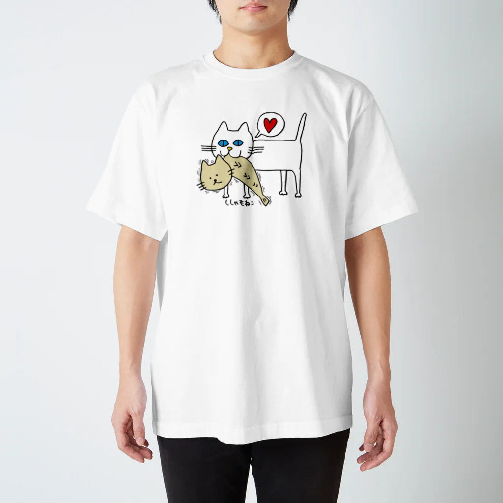 ししゃもねこ社のガクブルししゃもねこ Regular Fit T-Shirt