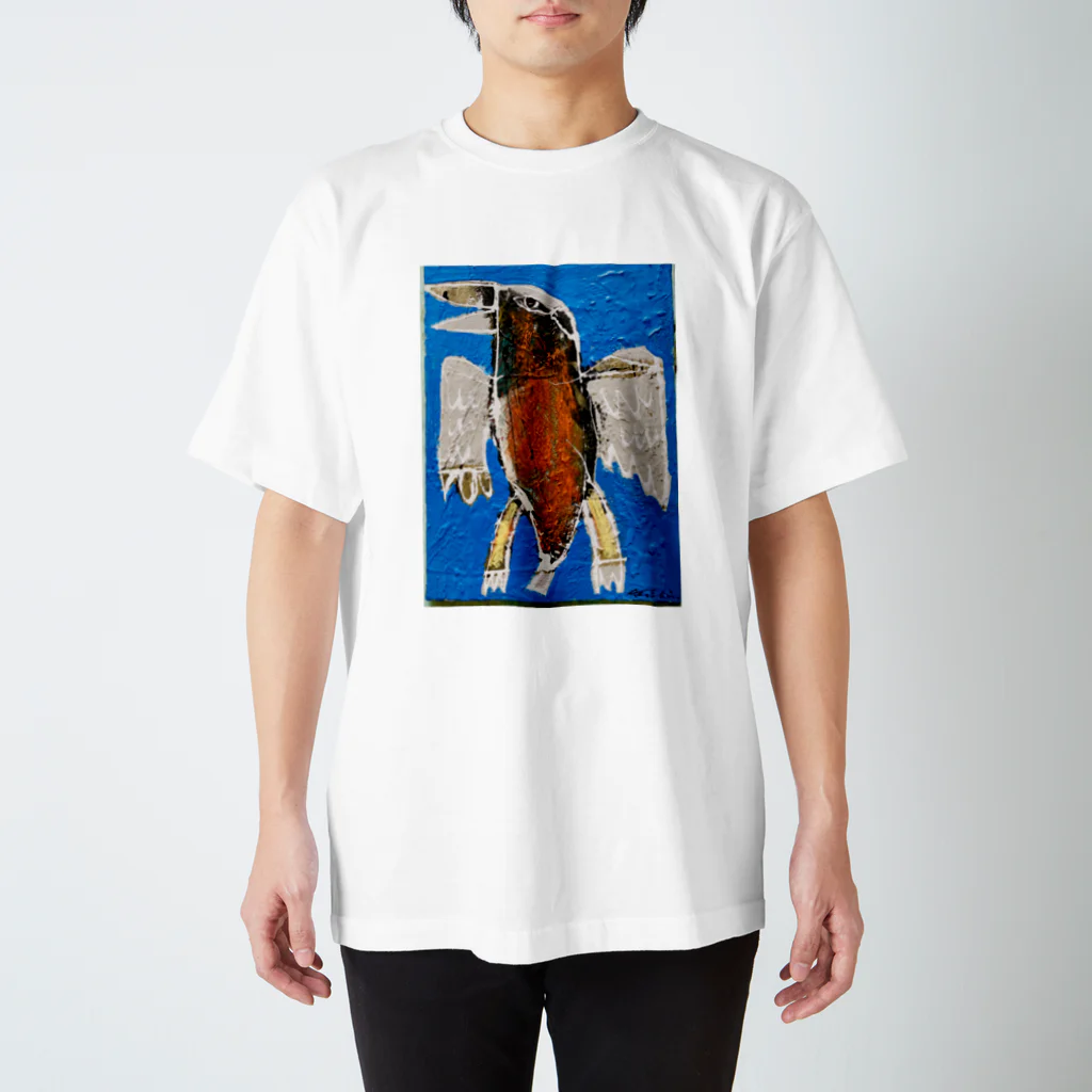 Tominaga Keishiのアニマルシリーズの鳥の人 スタンダードTシャツ