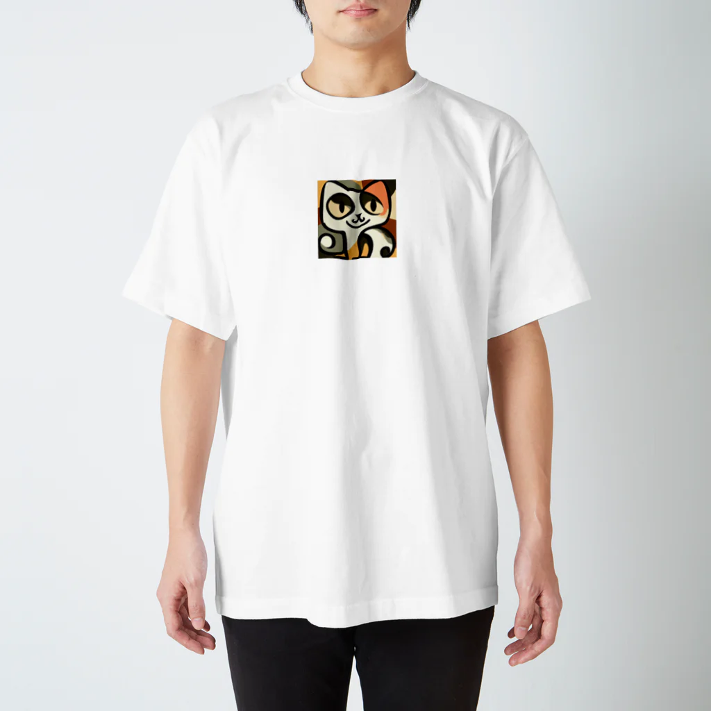 T2 Mysterious Painter's ShopのMysterious Cat Regular Fit T-Shirt