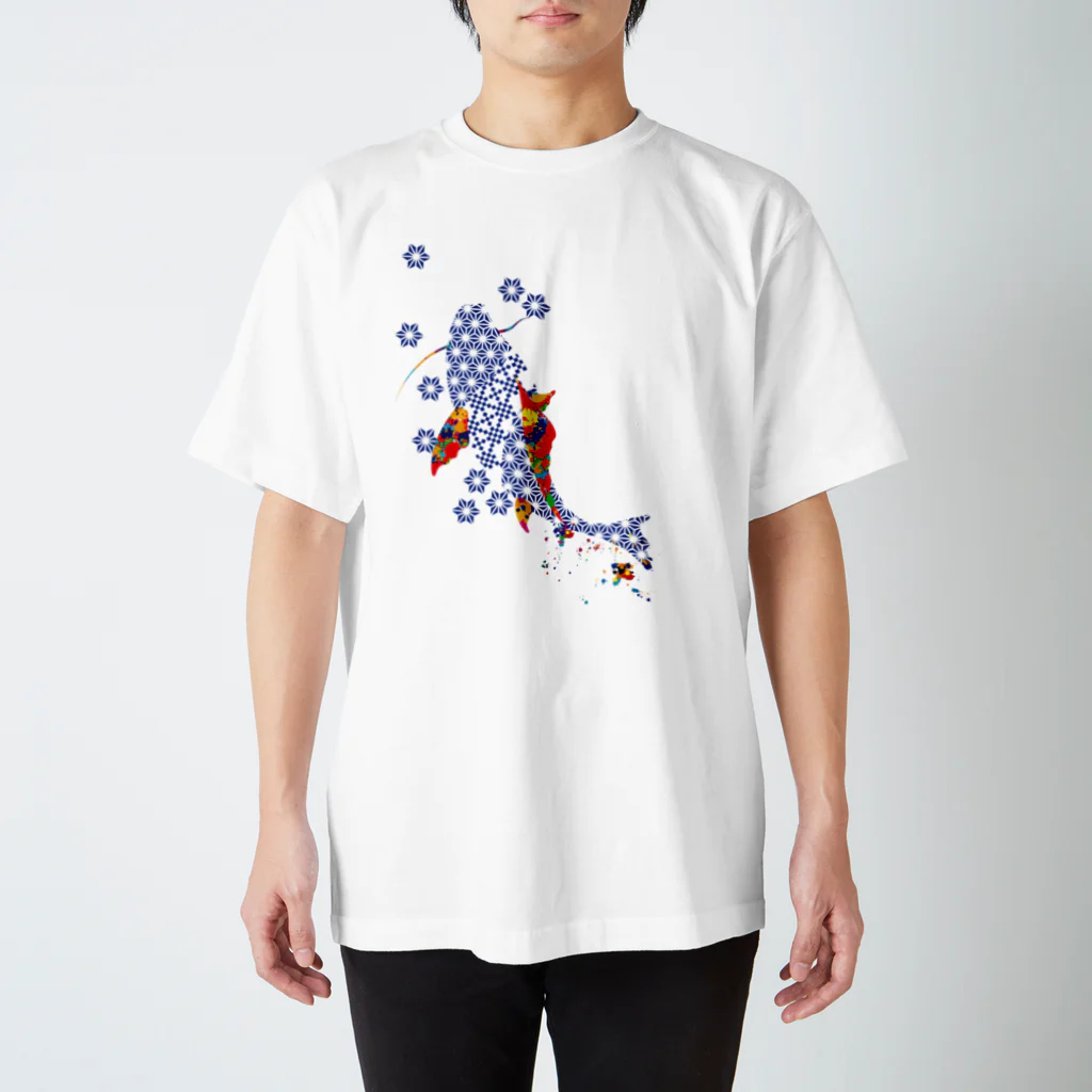 cuuyabowの鯉のぼり・和柄＆スプラッシュ / Navy スタンダードTシャツ