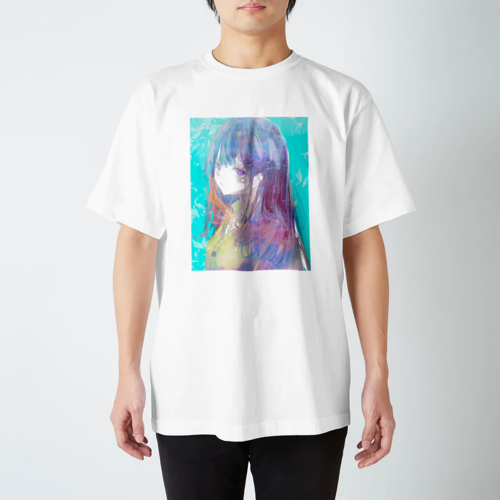 帆波　綾の青髪 Regular Fit T-Shirt