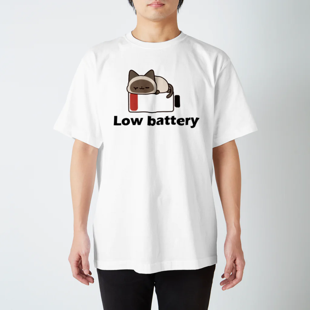 DECORのシャム猫 バッテリー0 ver スタンダードTシャツ