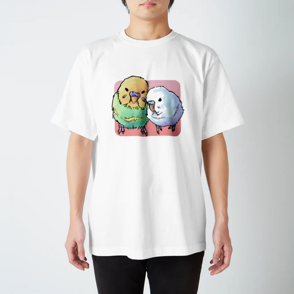 ひーはくちゃんねる公式アイテムのひーちゃんとはく新イラストアイテム背景有 Regular Fit T-Shirt