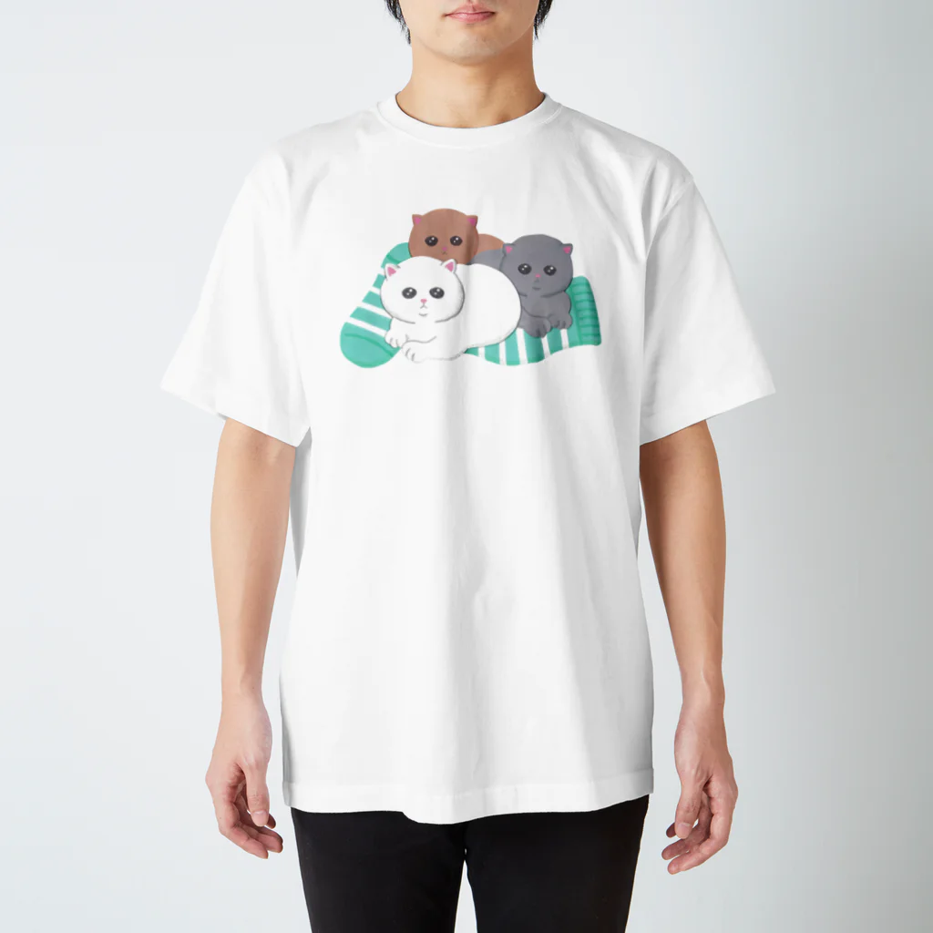 Makiko Takayamaのくつした猫 スタンダードTシャツ