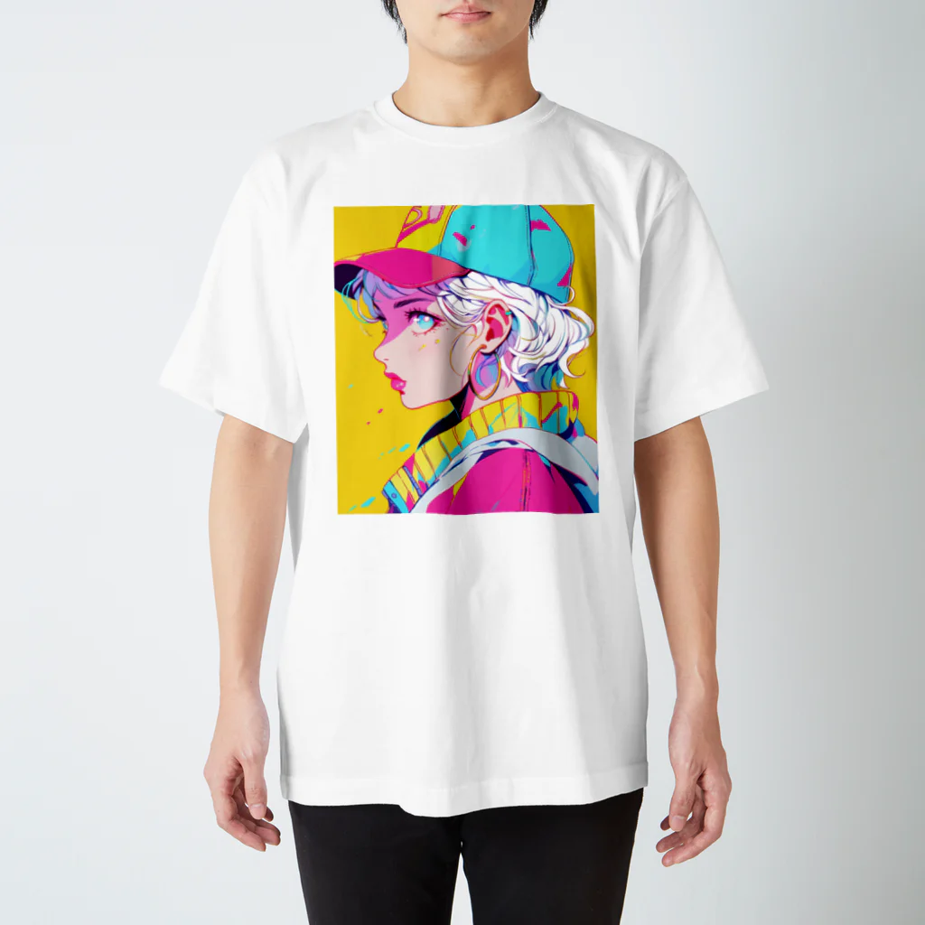 むにヱるのCool Pop AI Girl 01 スタンダードTシャツ