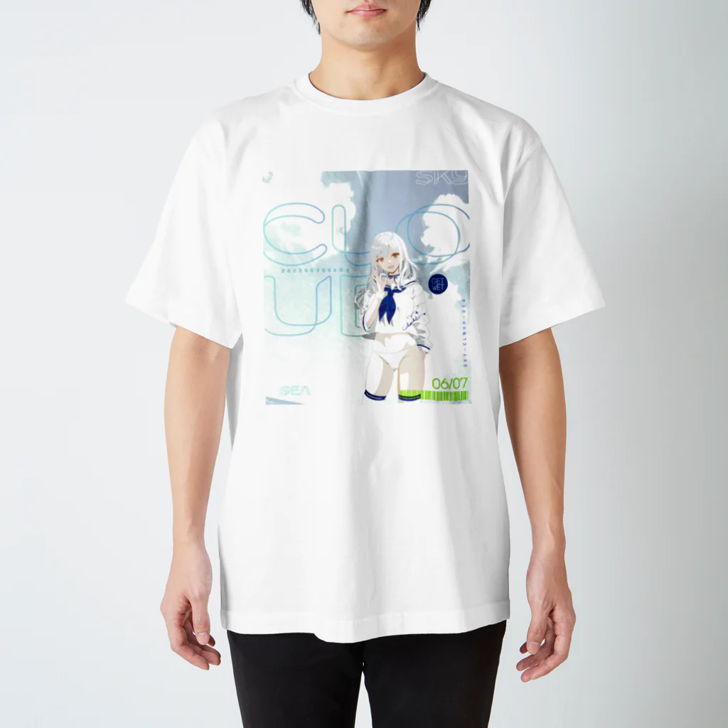 loveclonesのとにかく明るいエロポップ 雑誌風レイアウト スタンダードTシャツ