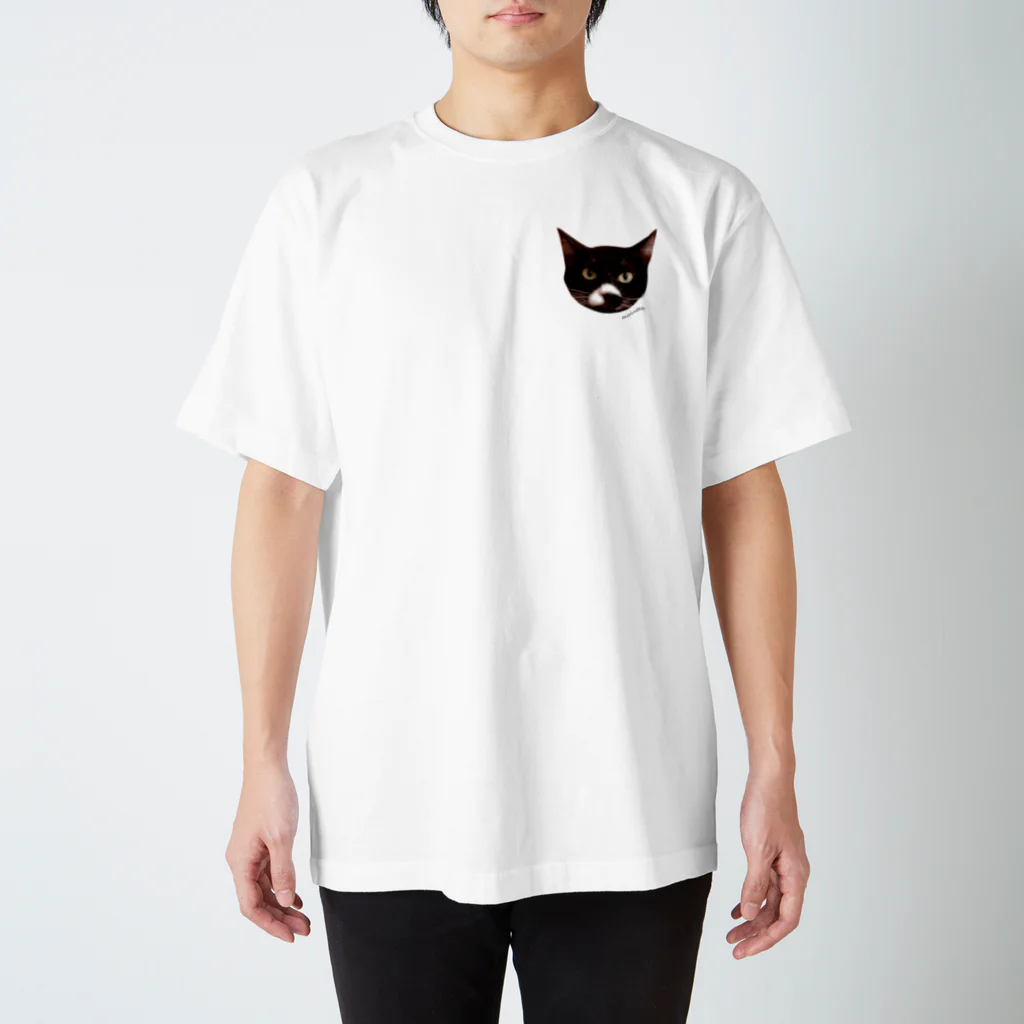 保護ねこカフェ もりねこのボルドーちゃん スタンダードTシャツ