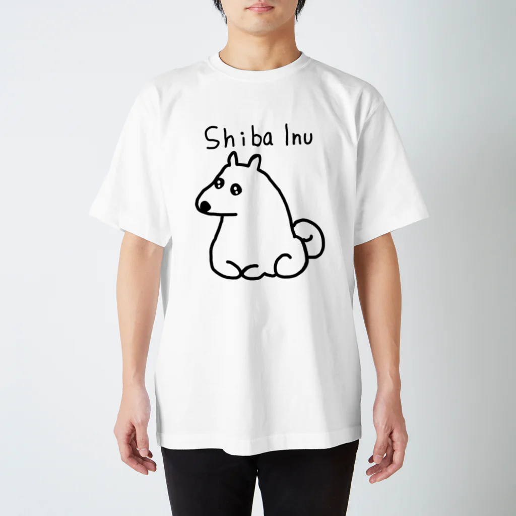 柴犬しばわんこhana873の柴犬(白)　Shiba Inu スタンダードTシャツ