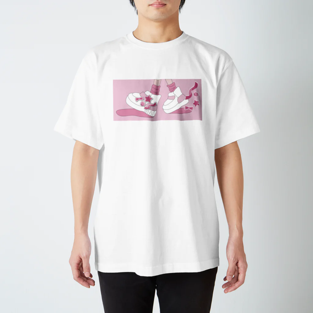 mayoi-chanの空想スニーカー　Pink×Pink スタンダードTシャツ