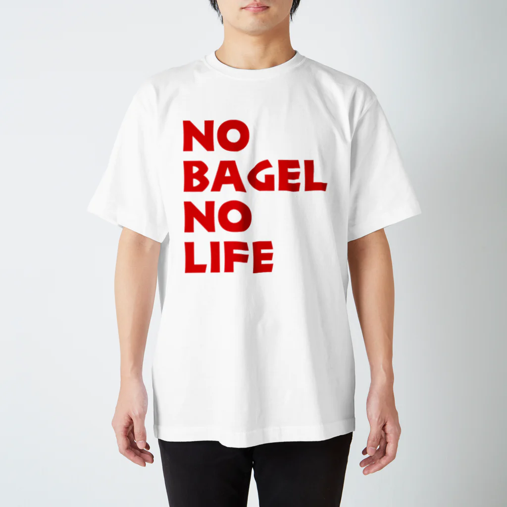 KTRSSKのNO BAGEL NO LIFE赤 スタンダードTシャツ