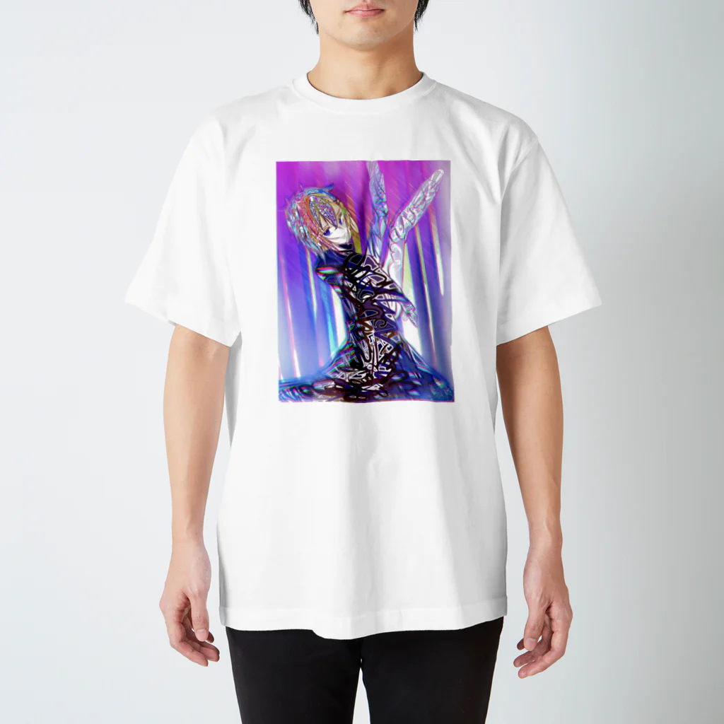 銀海りきる🦎🎨のステンドグラス風男の子（銀） Regular Fit T-Shirt