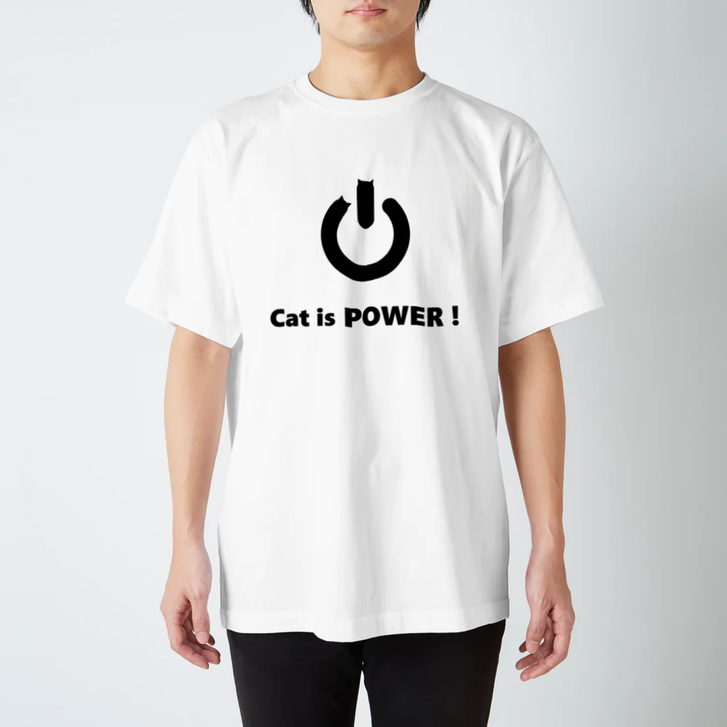 うすしお NACLの『猫は力！』 Regular Fit T-Shirt