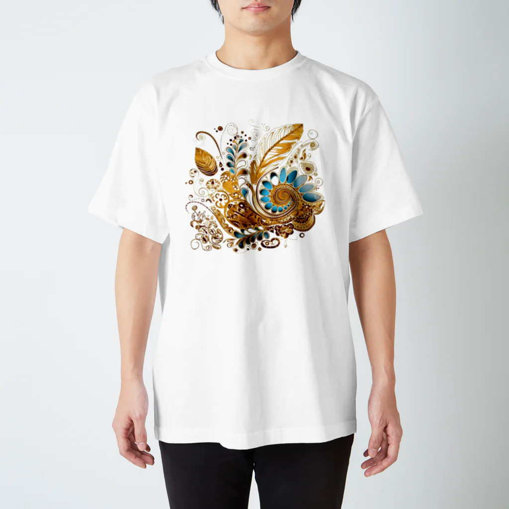 Connect Happiness DesignのGolden  Leaves Regular Fit T-Shirt