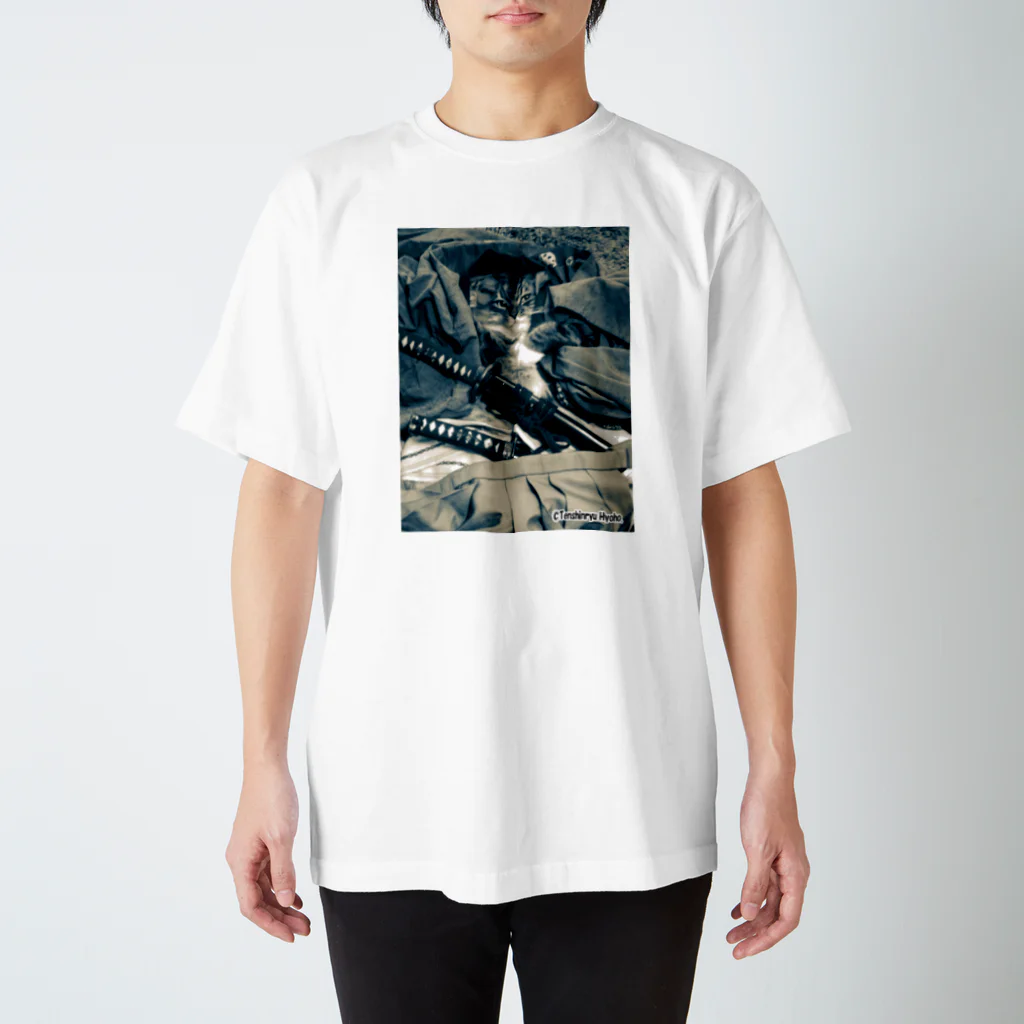 古武術 天心流兵法グッズの猫侍シャツ Regular Fit T-Shirt