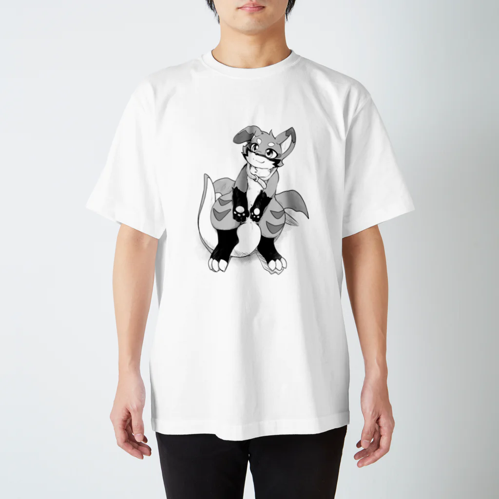 キカチュウ/猫峰四葉のまっちゃ_002(前面) Regular Fit T-Shirt