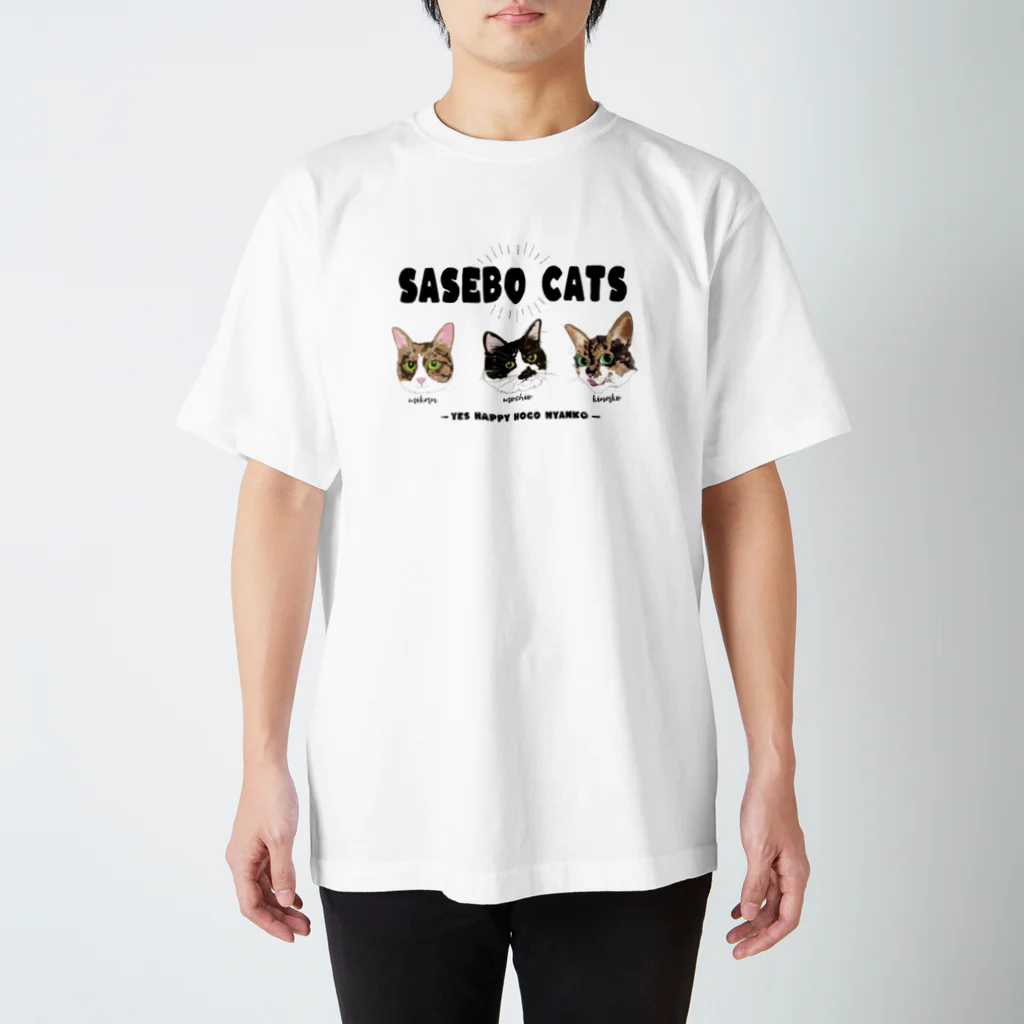 きなストア　地球本店の保護猫Tシャツ　佐世保ニャン Regular Fit T-Shirt