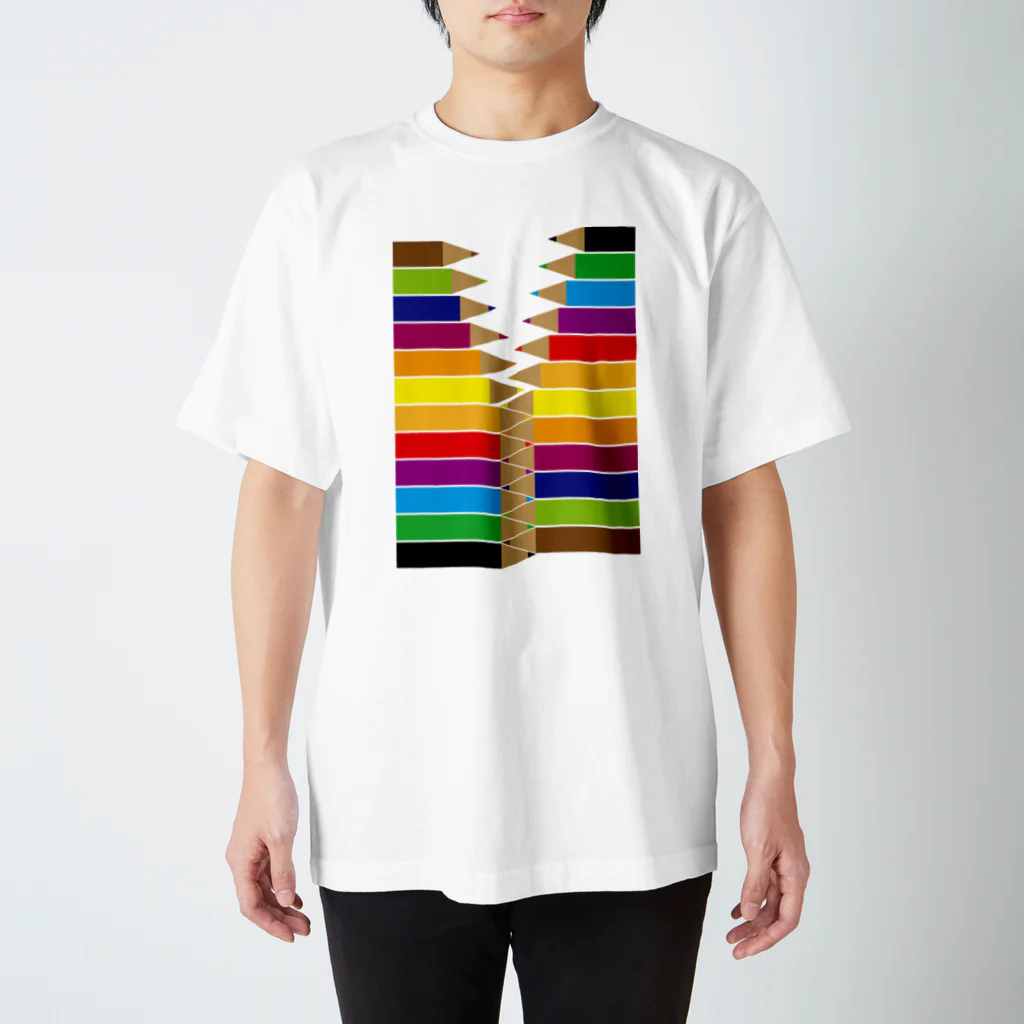 Mille-Feuille(ミルフィーユ）ファッション館の色鉛筆ジッパー Regular Fit T-Shirt