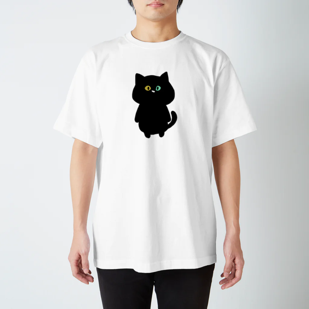 ネムうまるの黒猫 しじみさん スタンダードTシャツ